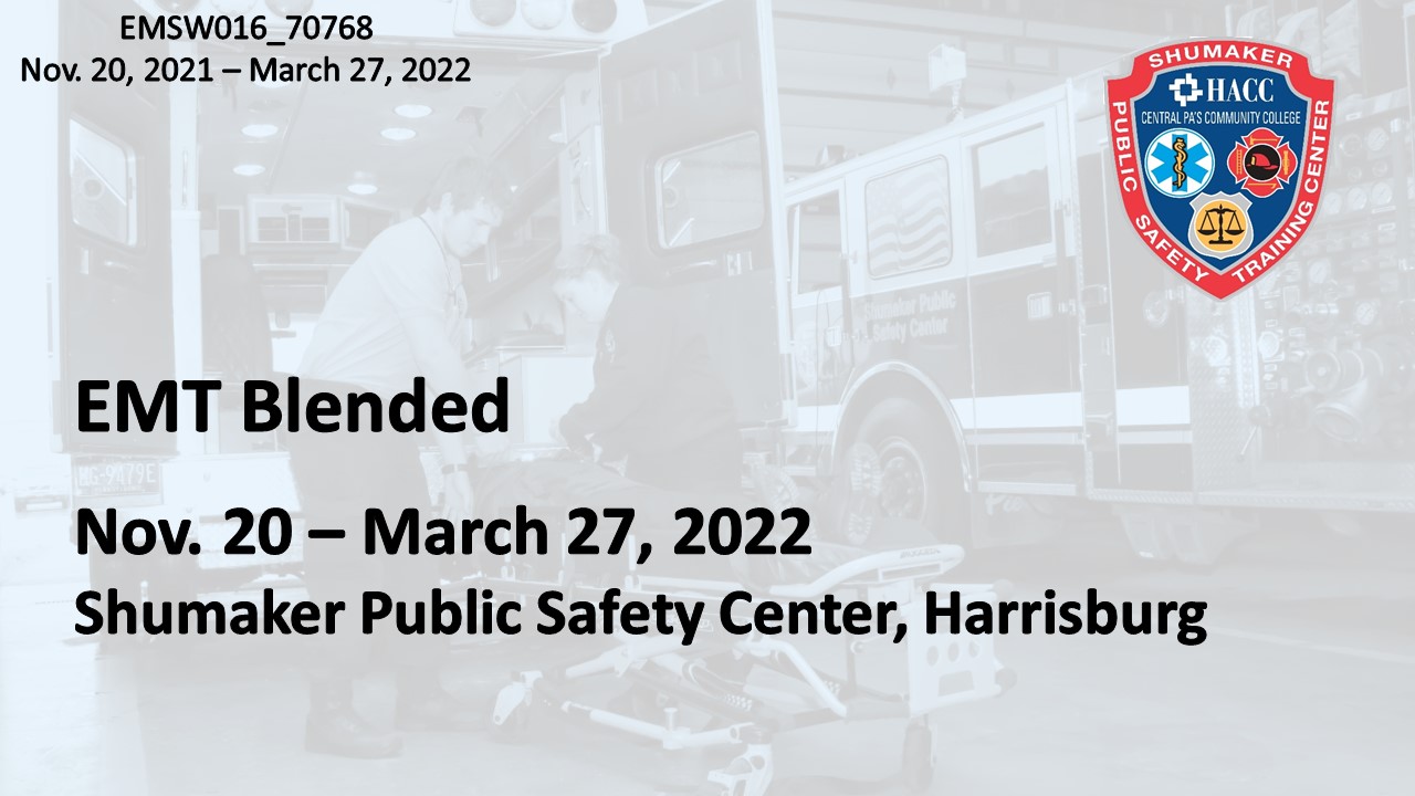 EMT Blended Saturday (EMSW016_CRN70768) Dauphin County