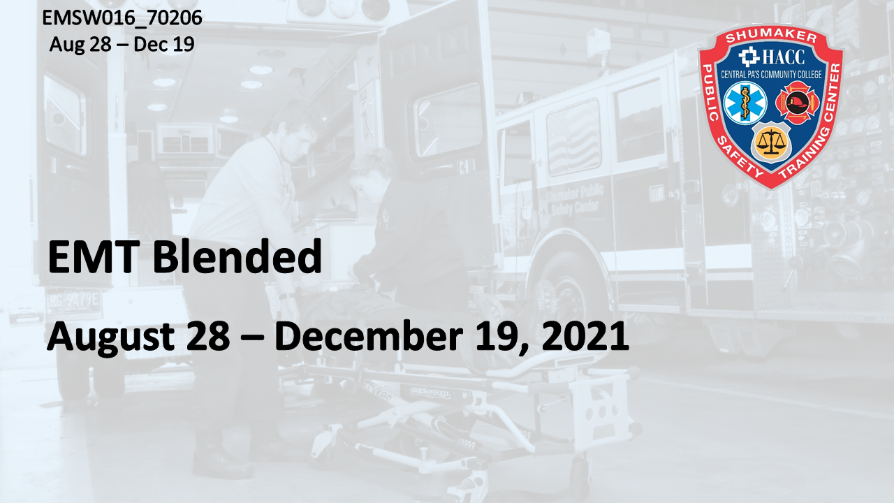 EMT Blended Saturday (EMSW016_CRN70206) Dauphin County