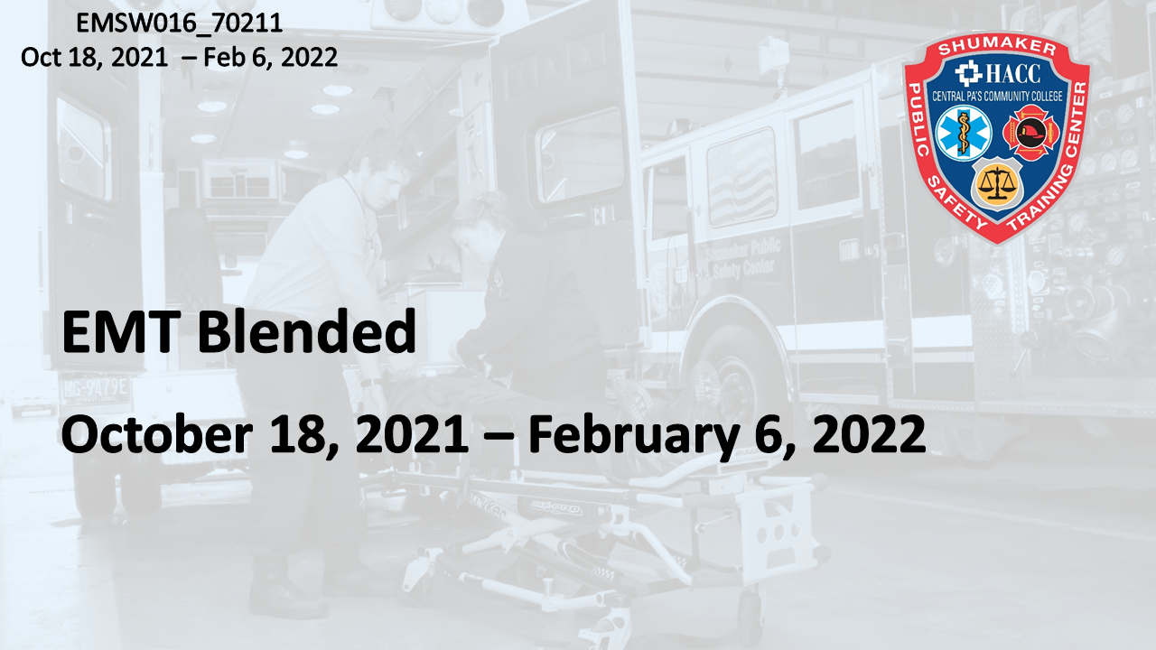 EMT Blended Monday (EMSW016_CRN70211) Dauphin County