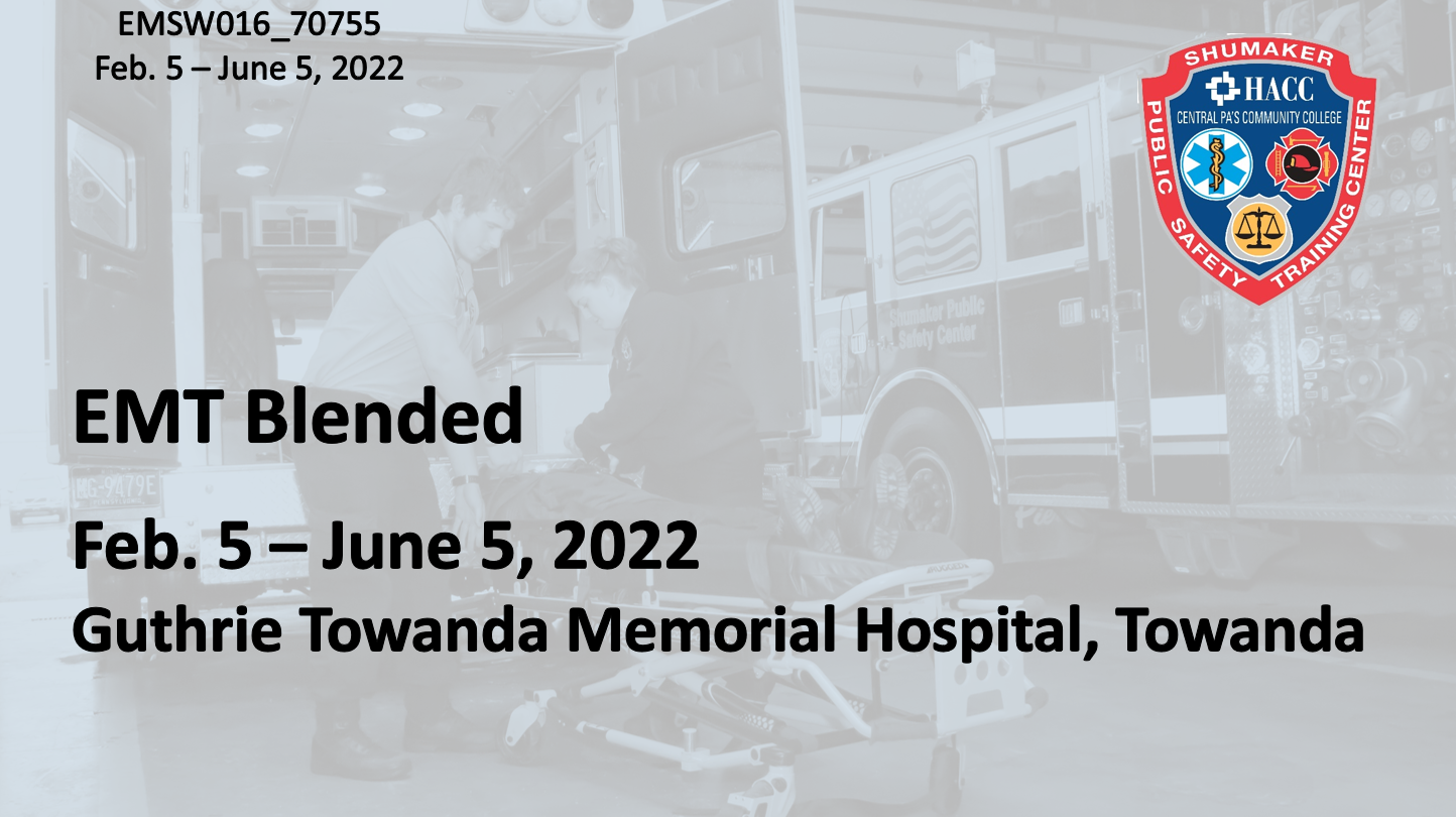 EMT Blended Saturday (EMSW016_CRN70755) Bradford County